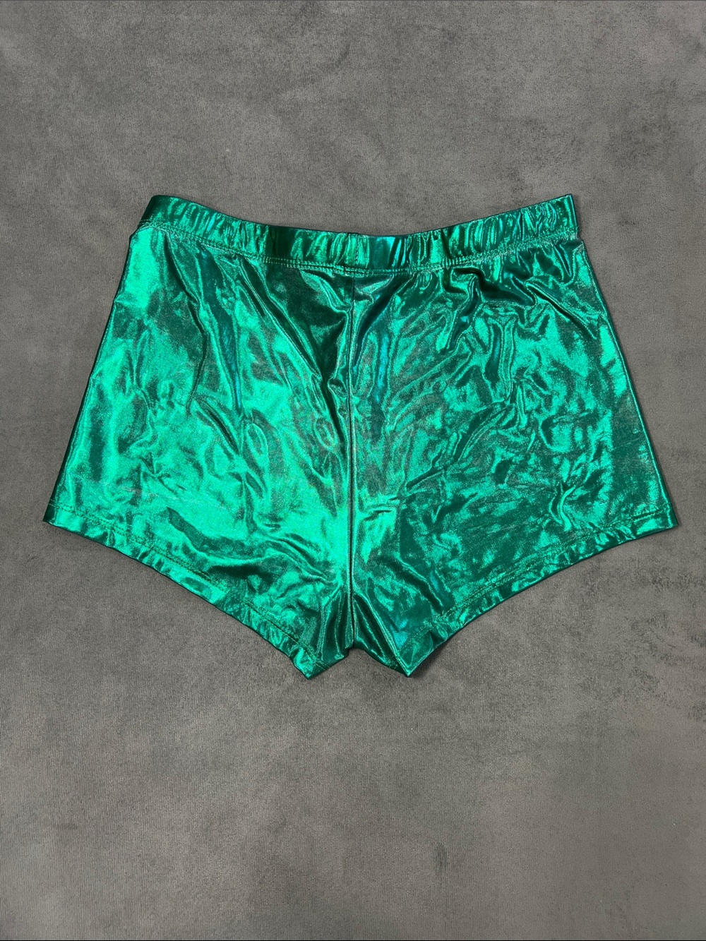 Nihoe Metallic Emerald Green Shorts SMALL - Picture 2 of 6